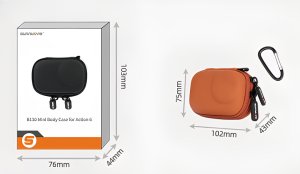 MINI FUTERAŁ CASE ETUI OCHRONNE DO DJI OSMO ACTION 6 / 5 PRO / 4 / 3 (POMARAŃCZOWY) 13