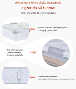 ORPLAST Pojemniki pod łóżko 4szt, z kółkami, z pokrywą, organizacja ubrań 3