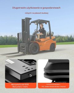 Zawieszenie fotela powietrzne z prowadnicą, uniwersalne do traktora i wózka 5