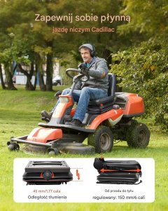 Zawieszenie fotela powietrzne z prowadnicą, uniwersalne do traktora i wózka 7