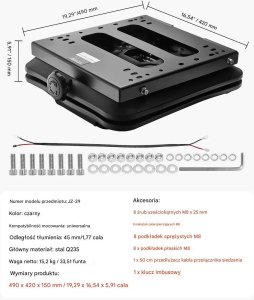 Zawieszenie fotela powietrzne do traktora i wózka, uniwersalne, z osłoną 2