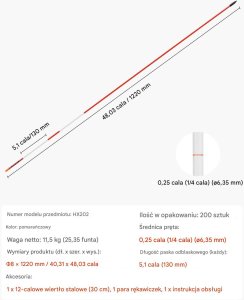 Słupki odblaskowe do podjazdu 200szt, 122cm, włókno szklane, śnieg 2