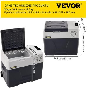 Lodówka turystyczna 40L, przenośna, kompresorowa, mini chłodziarka do auta 2