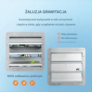 Wentylator wyciągowy 30,5cm 1400RPM aluminiowy, wysoki przepływ do garażu 6