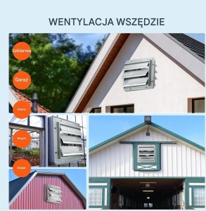 Wentylator wyciągowy 30,5cm 1400RPM aluminiowy, wysoki przepływ do garażu 7