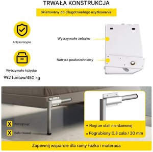 Auping Sprężyny montażowe do łóżka king/queen, mocne, DIY, biały 3