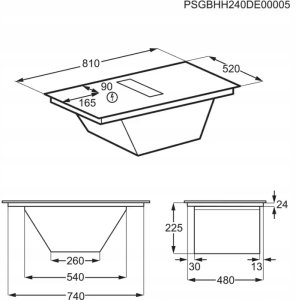 Płyta grzewcza Electrolux 900 XT SensePro szerokość 80 cm czarny Wbudowana płyta indukcyjna z okapem ECC8549 (7333394106915) 13