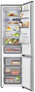 Lodówka LG NoFrost 375 L wysokość 203 cm srebrny - Ledusskapis GBBS524CPY.APYQEUZ 3