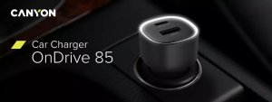 Ładowarka Canyon OnDrive 85 USB-A USB-C 83 W czarny - Auto ładowarka CNE-CCABR8AC (5291485019662) 3