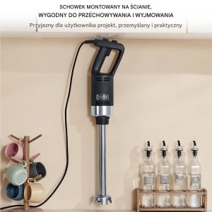 Blender ręczny 750W stal nierdzewna regulowany do zup smoothie puree 5