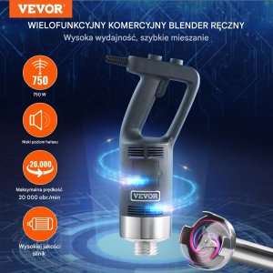 Blender ręczny 750W stal nierdzewna regulowany do zup smoothie puree 6