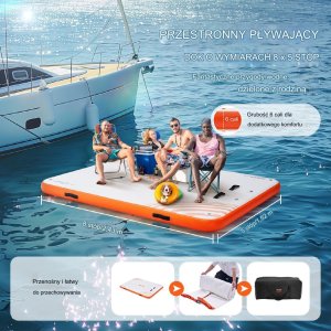 Nadmuchiwana pływająca tratwa wyspa na basen plaże 2,43 x 1,52 m 3