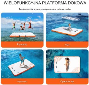Nadmuchiwana pływająca tratwa wyspa na basen plaże 2,43 x 1,52 m 6