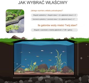 Folia na oczko wodne do oczek wodnych basenowa mocna 9 x 10.6 m 5