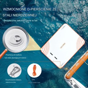 Nadmuchiwana pływająca tratwa wyspa na basen plaże 3,04 x 2,43 m 3