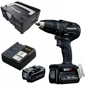 Zestaw PANASONIC Wiertarko - wkrętarka udarowa 2 x 18V/5,0Ah + ładowarka, z walizką (14,4V współpracująca) 9