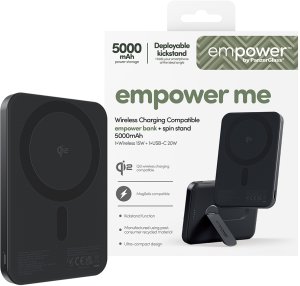 PanzerGlass empower Powerbank w. Spin Stand 5000mAh Space Black 8