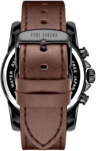 Zegarek męski Paul Lorens MATIAS czarny z brązowym paskiem 6