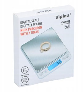 Alpina - Waga cyfrowa precyzyjna z 2 tackami 4