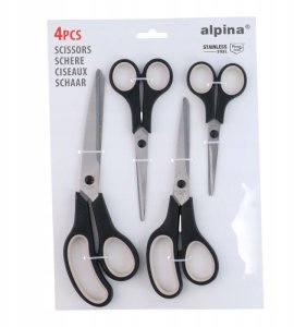 Alpina Alpina - Zestaw ergonomicznych nożyczek ze stali nierdzewnej (4 sztuki) 2