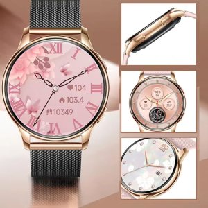 Zestaw damski zegarek SMARTWATCH Rubicon RNCF30 złoty + bransoletka 17