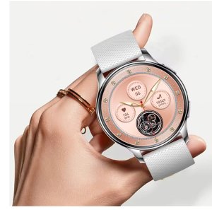 Zestaw damski zegarek SMARTWATCH Rubicon RNCF30 złoty + bransoletka 21