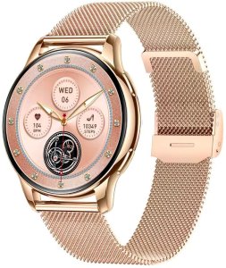 Zestaw damski zegarek SMARTWATCH Rubicon RNCF30 złoty + bransoletka 5