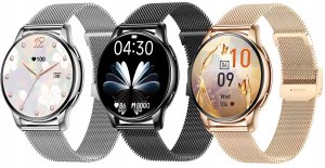 Zestaw damski zegarek SMARTWATCH Rubicon RNCF30 złoty + bransoletka 10