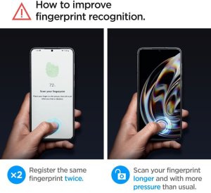 2x Szkło Hartowane Spigen Glas.tr "Ez Fit" do Samsung Galaxy S23 Clear 12