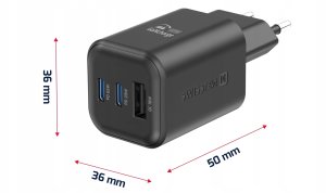 Swissten Travel Charger GaN 2x USB-C / PD USB-A / 18W QC / 65W 4