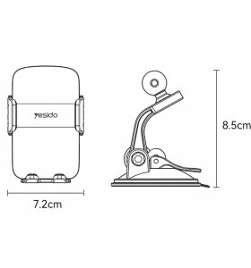yesido Uchwyt Samochodowy C175 BLACK / CZARNY 7