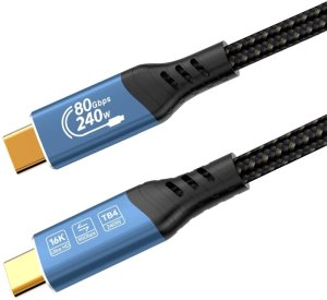 PREMIUMCORD Kabel USB4™ Version2.0 80Gbps 16K@60Hz 240W Thunderbolt 3 a 4 kabel 1m 2
