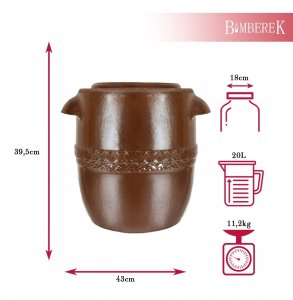 BECZKA KAMIONKOWA 20l DO KISZENIA OGÓRKÓW KAPUSTY TRADYCYJNA KAMIONKA 2