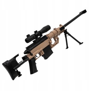 Karabin Snajperski Dla Dzieci Kulki Żelowe Snajper Pistolet Luneta 16X M200 2