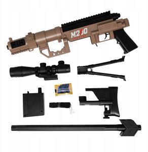 Karabin Snajperski Dla Dzieci Kulki Żelowe Snajper Pistolet Luneta 16X M200 5