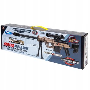 Karabin Snajperski Dla Dzieci Kulki Żelowe Snajper Pistolet Luneta 16X M200 6