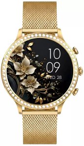 Smartwatch Gravity Złoty Pasek i Bransoleta GT5-4 3