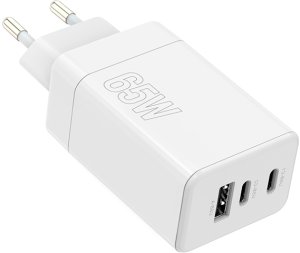 Maxlife ładowarka sieciowa PD QC MXTC-08-65ACC 2x USB-C 1x USB 65W biała 3