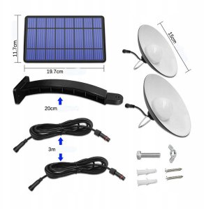 Forever Light Lampa solarna LED SUNARI FLS-80 podwójna 6W 520lm 4500K 5500mAh Li-Ion 14