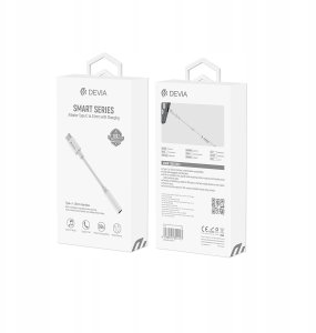 Devia adapter przejściówka EC608 USB-C - jack 3,5mm biały 2