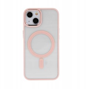 Nakładka Satin Clear Mag do iPhone 15 Pro Max 6,7" różowa 3