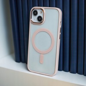 Nakładka Satin Clear Mag do iPhone 15 Pro Max 6,7" różowa 4