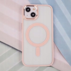 Nakładka Satin Clear Mag do iPhone 15 Pro Max 6,7" różowa 5