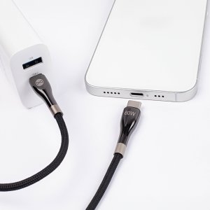 Forever kabel Sleek USB-C - USB-C 2,0 m 60W czarny 6