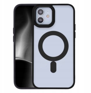 Nakładka Satin Elegant Mag do iPhone 12 / 12 Pro 6,1" czarna 2