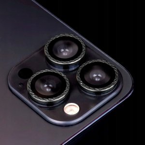 Zestaw szkieł na aparat do iPhone 12 Pro 6,1" black rhombus (3 sztuki) 2