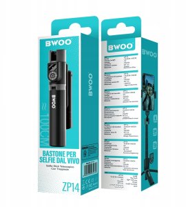BWOO teleskopowy selfie stick bluetooth BO-ZP14 z pilotem 6