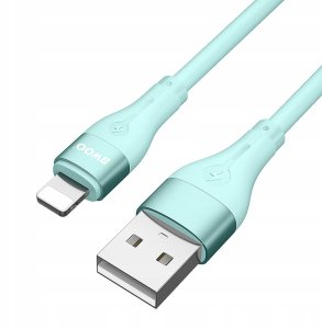 BWOO kabel X280L Minimalist Silicone 3A USB-A do Lightning zielony 4