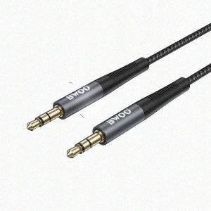 BWOO kabel AUX 3.5mm - 3.5mm Nylonowy + Aluminiowa obudowa BO-AUX064 czarny 8