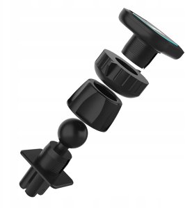 BWOO Magnetyczny uchwyt samochodowy BO-ZJ81 z klipsem na kable, do kratki 4